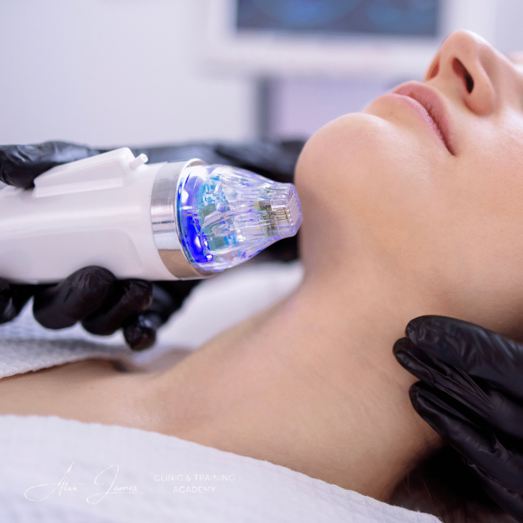 rf microneedling training course students learning techniques Alex James academy Manchester