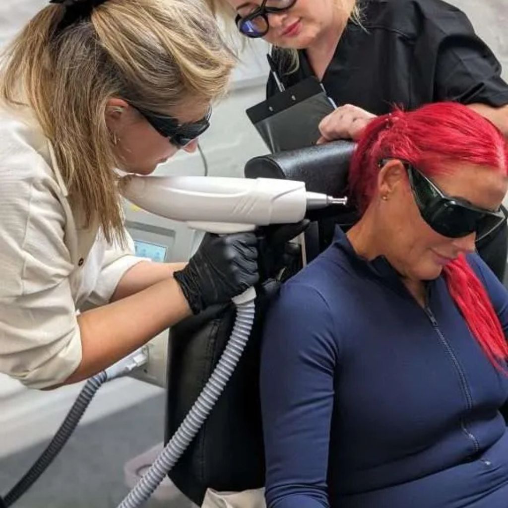 Laser training in progress Alex James Training Academy Lancashire
