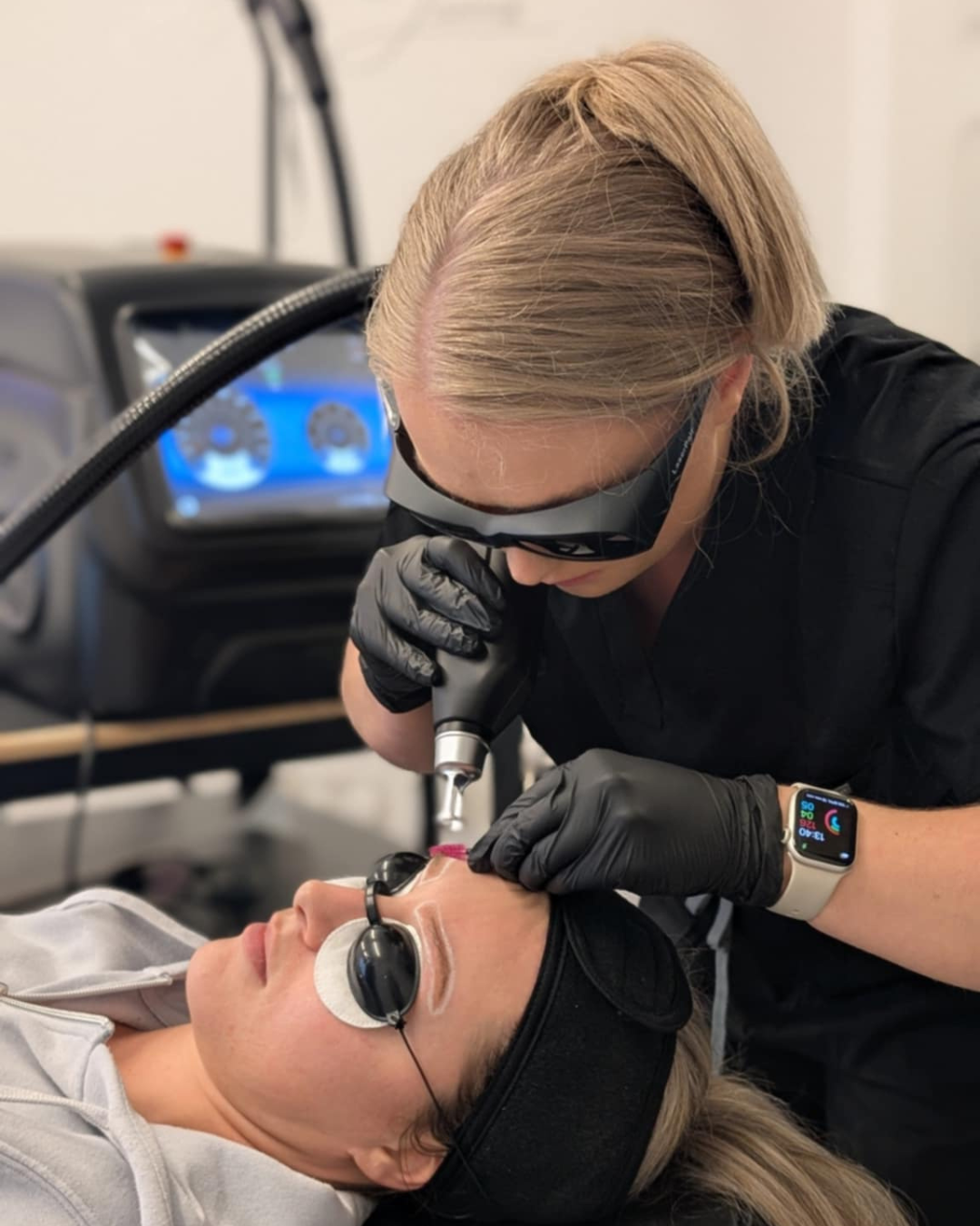 laser tattoo removal training course students learning techniques Alex James academy Manchester