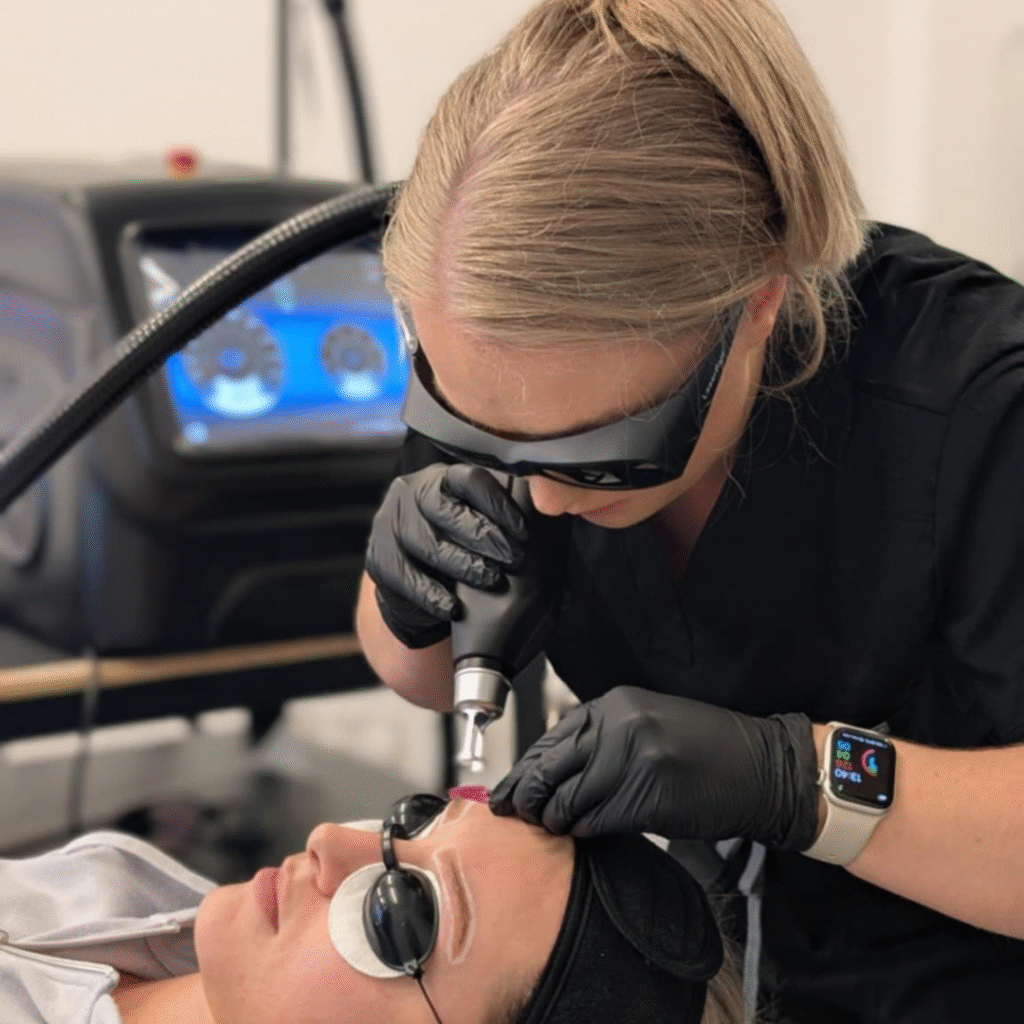 laser tattoo removal training course students learning techniques Alex James academy Manchester