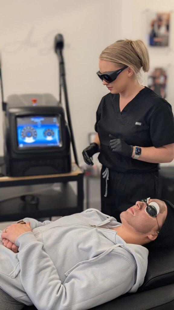 laser tattoo removal training course students learning techniques Alex James academy Manchester
