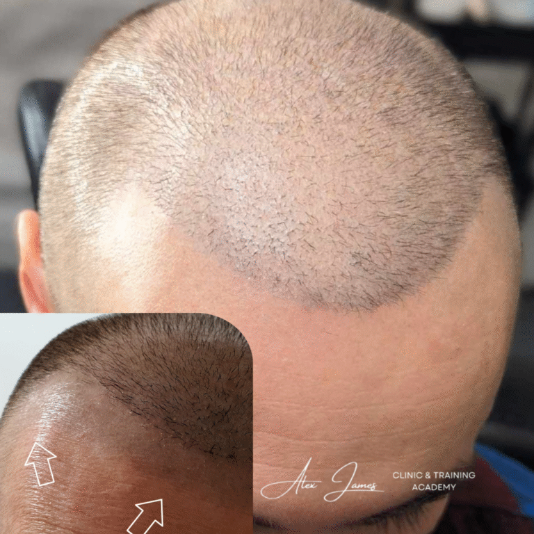 scalp tattoo removal Alex James Clinic Manchester