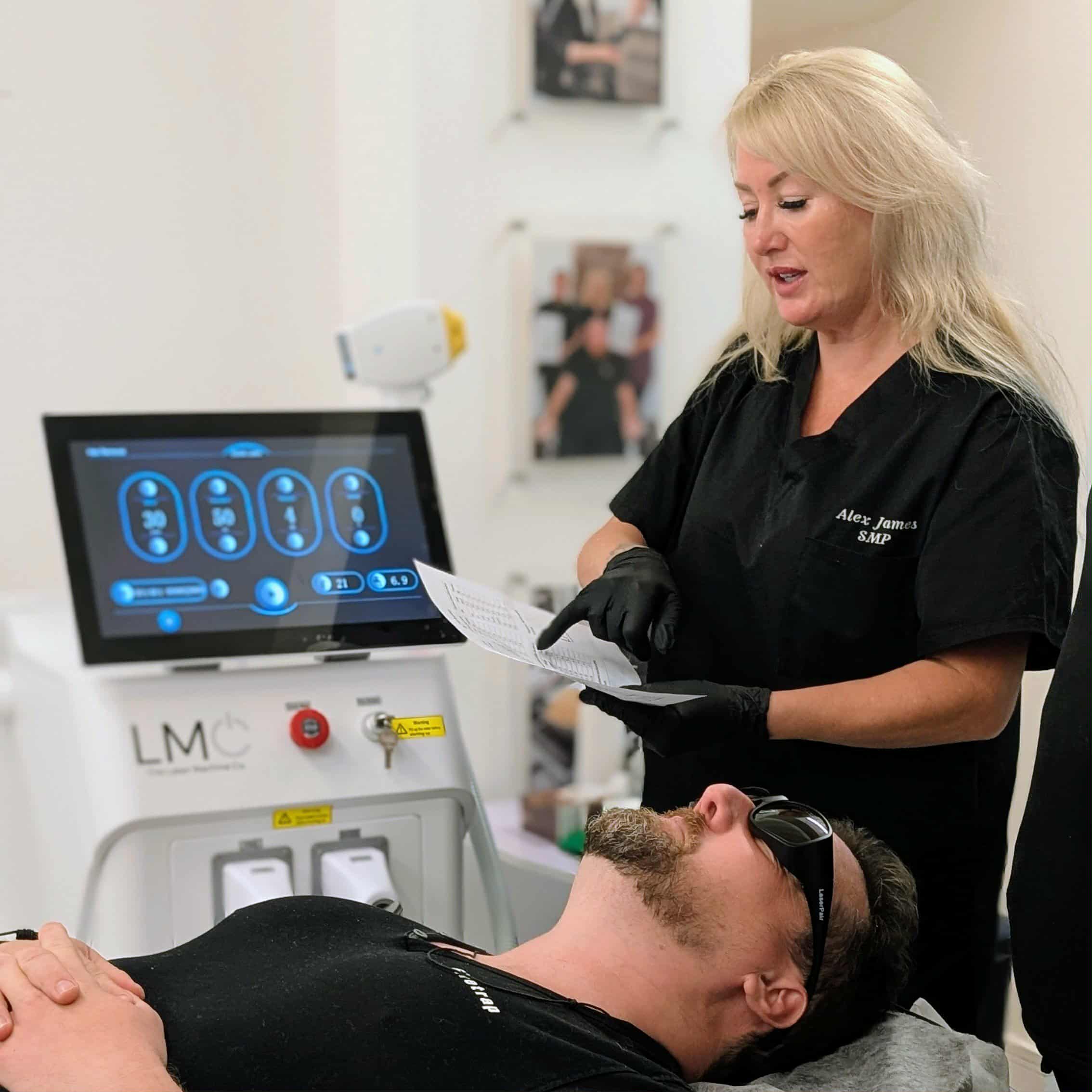 laser hair removal treatment training Alex James Clinic